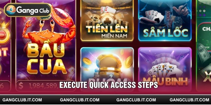 Execute Quick Access Steps