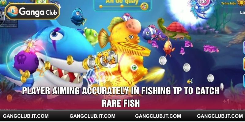 Player aiming accurately in Fishing TP to catch rare fish