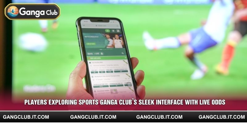 Players exploring Sports Ganga Club’s sleek interface with live odds