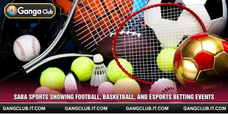 Saba Sports showing football, basketball, and esports betting events